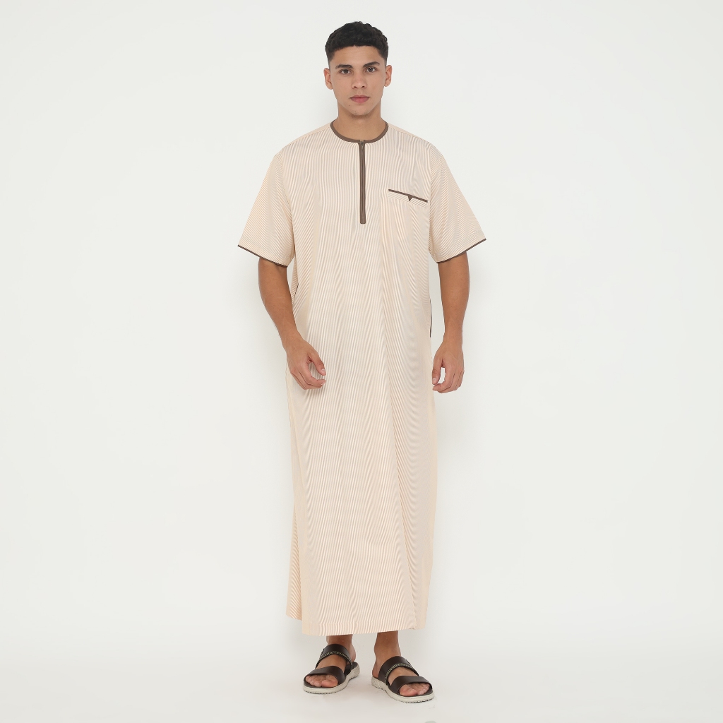 SHOHIB GAMIS PRIA DUBAI LIRIS 07 LENGAN PENDEK
