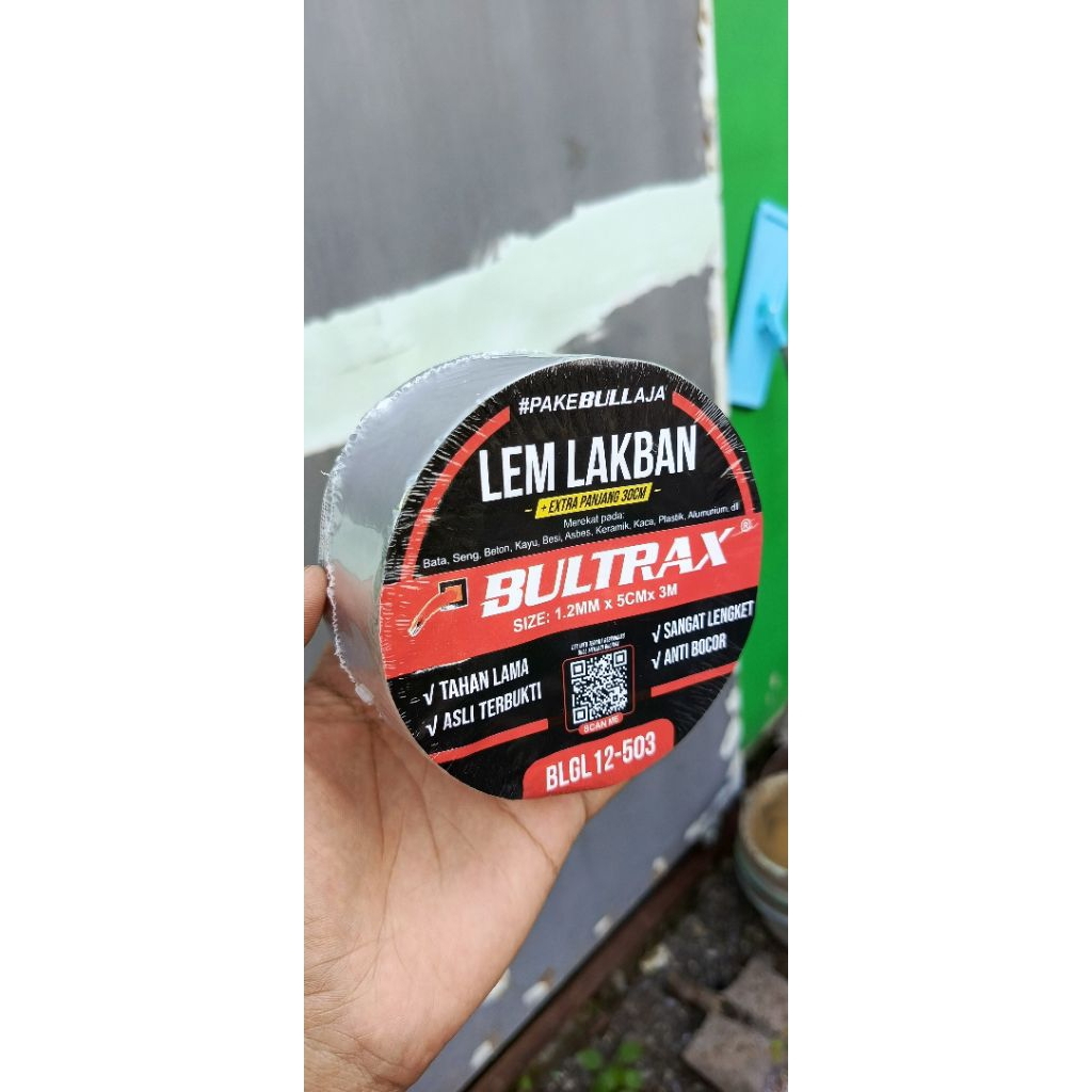 Bull lem lakban 3 meter 10 meter tebal 1.2mm lebar 5cm for aluminum seng talang plafon anti bocor ta