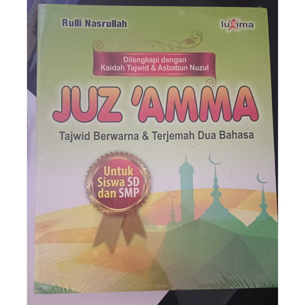Buku Anak Juzamma Tajwid Berwarna lengkap dengan Asbabunuzul - 2 Bahasa