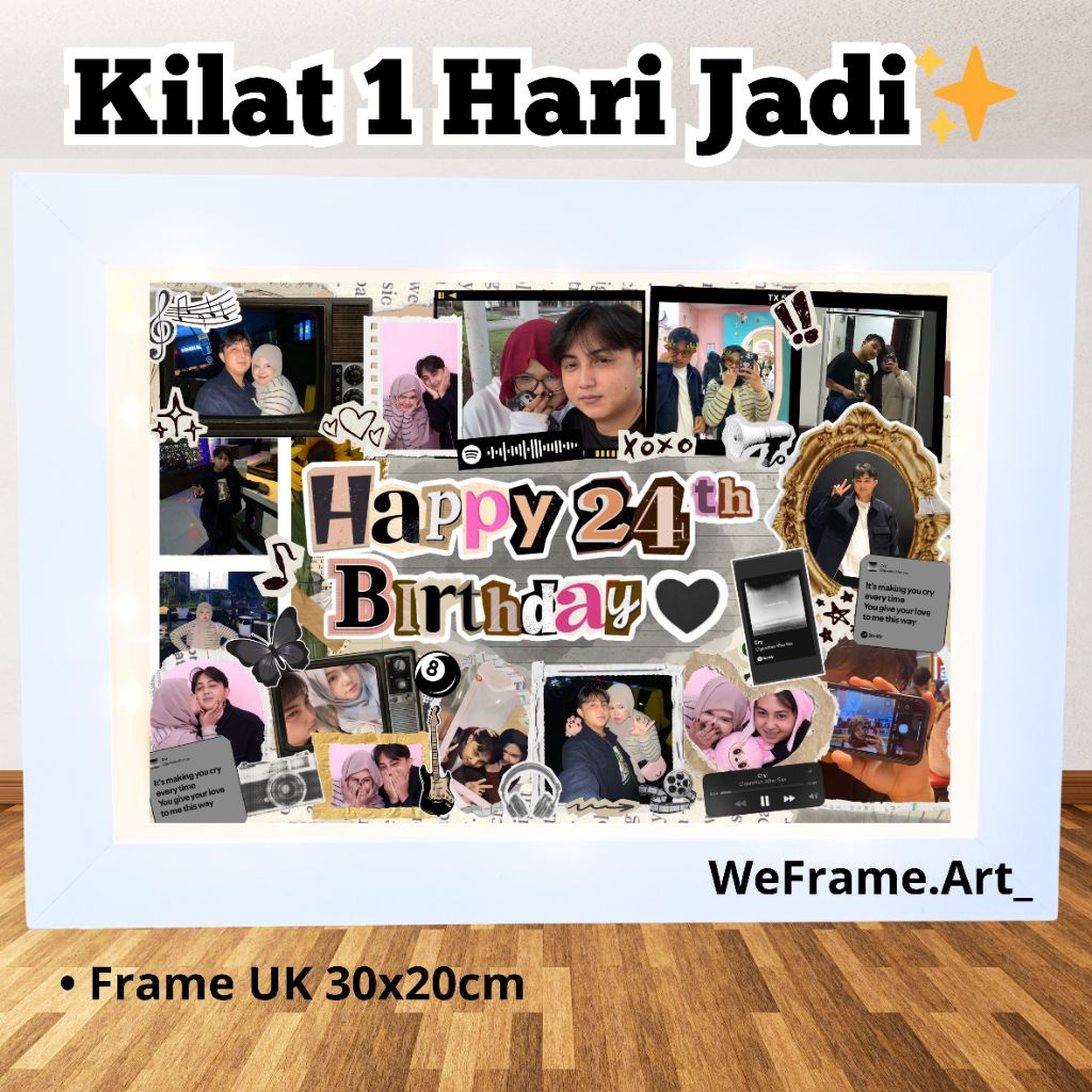 frame Scrapbook Ulang Tahun / Hadiah Ulang Tahun / Kado Scrapbook / Hadiah frame ulang tahun