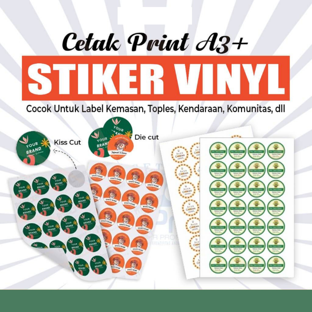 Vinyl, Sticker vinyl A3+, Sticker label