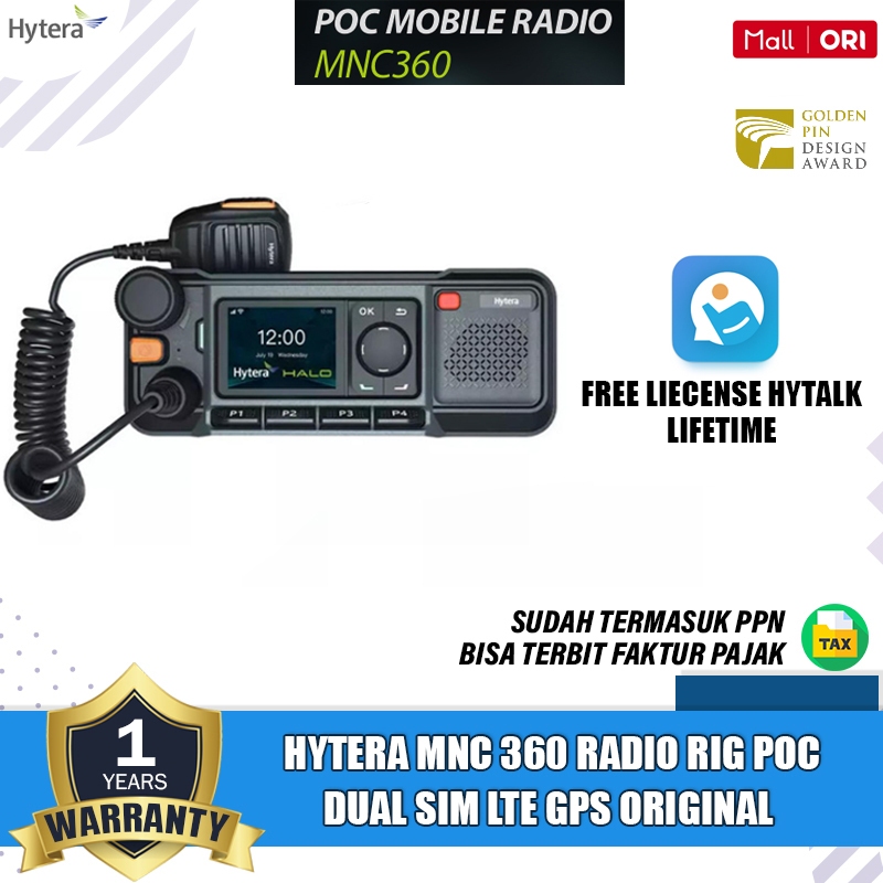 HYTERA MNC 360 POC LTE GPS Radio Rig POC Hytera Mnc 360 Simcard Wifi 4G Original Garansi