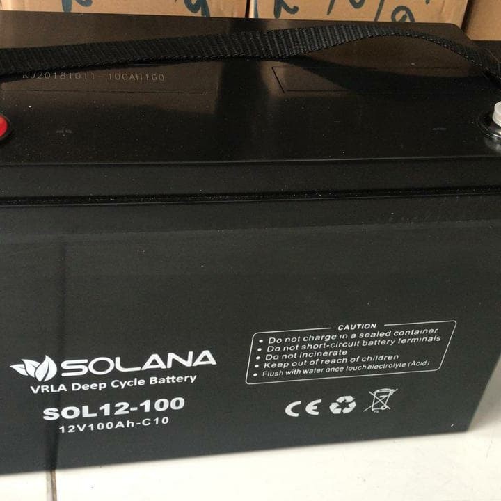 Solana vrla deep cycle battery 100 ah