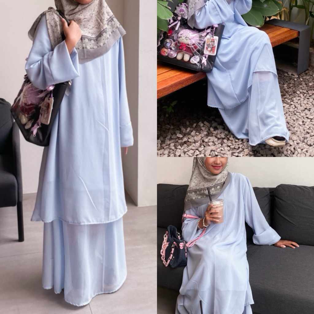 Natasha setelan oversize setelan Lebaran baju Lebaran oneset tunik tunik oversize setelan tunik jumb