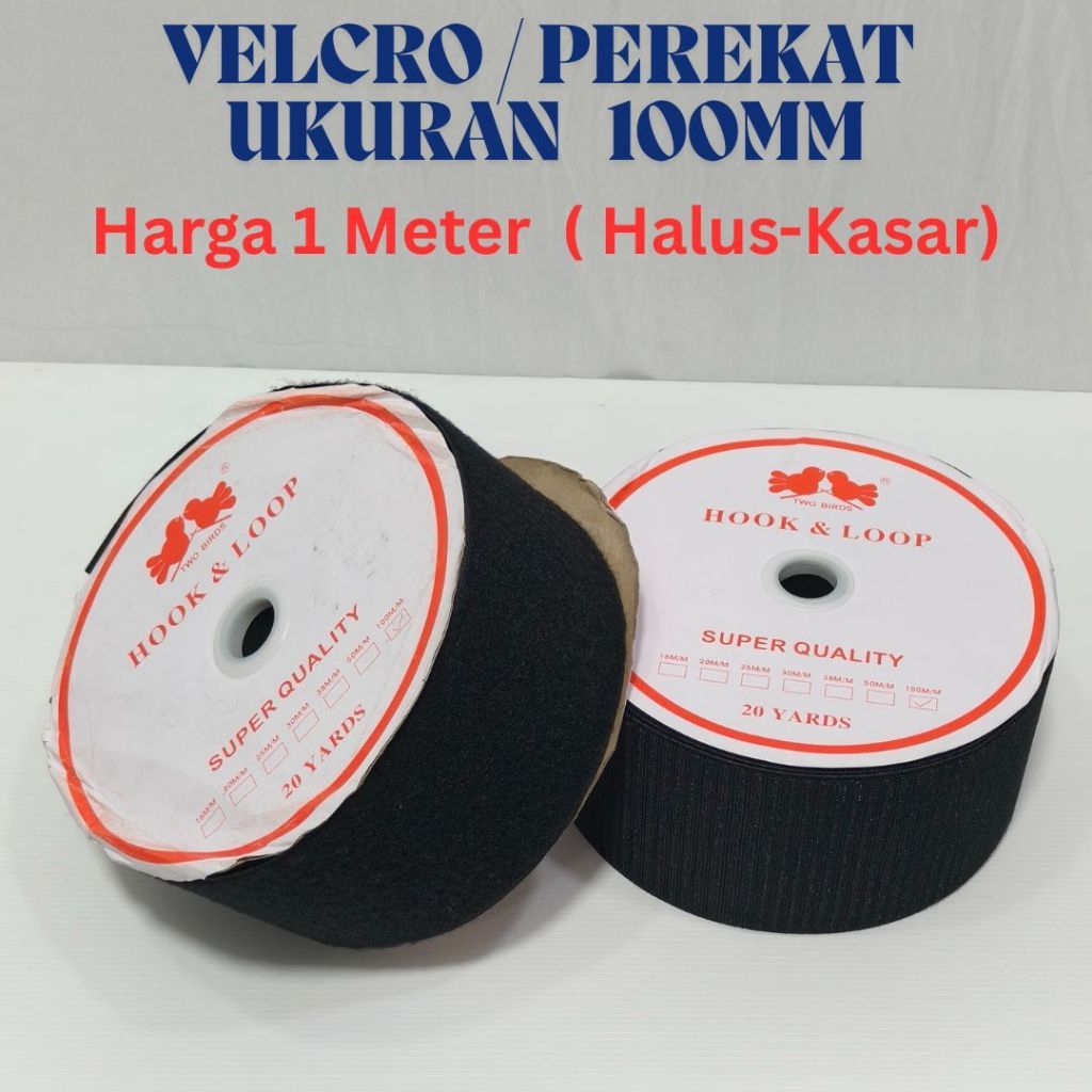 Velcro Prepet Perekat Magic Tape 10cm Hitam