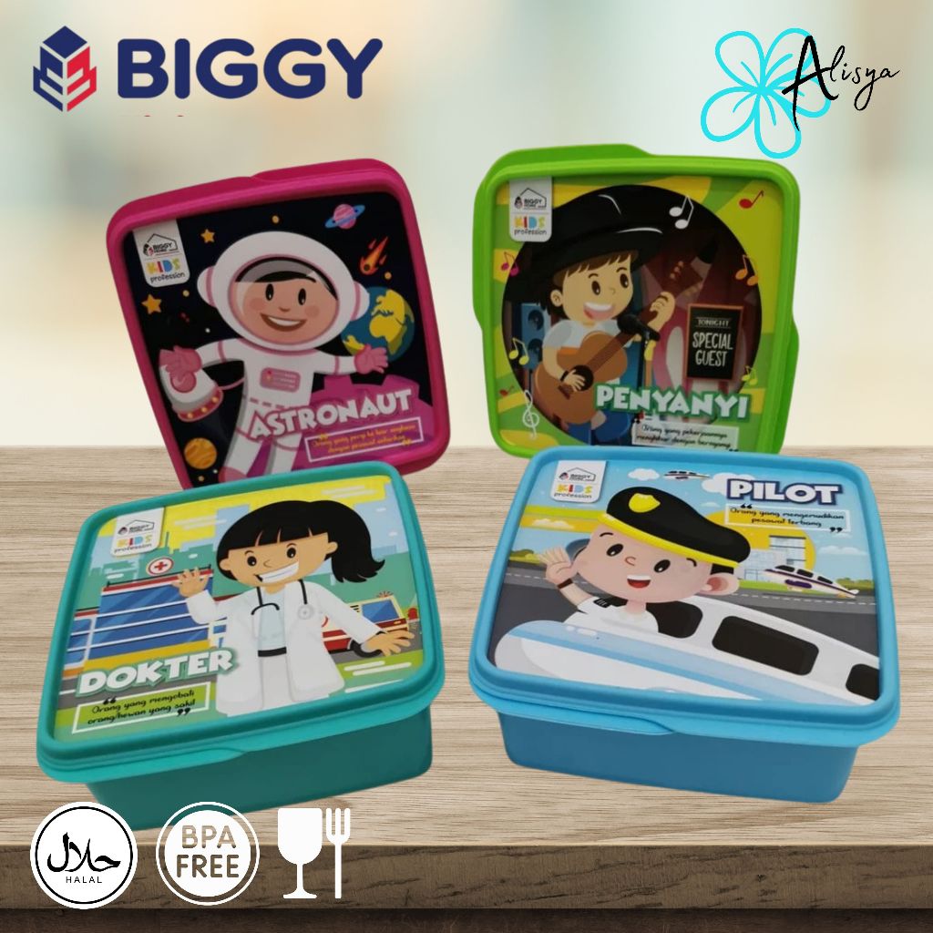 GROSIR MURAH  LUNCH BOX 600ml PROFESI ANAK BIGGY HOME