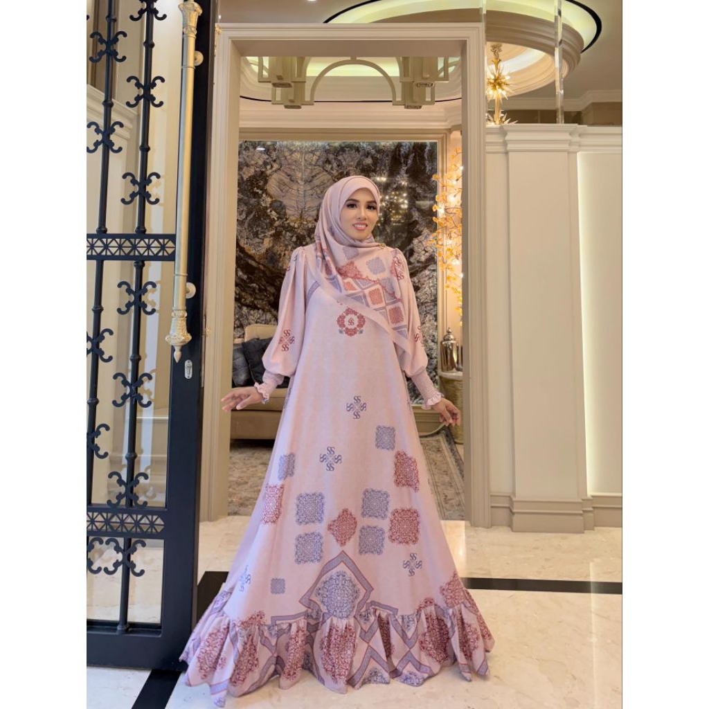 Shellasaukia set gamis printing