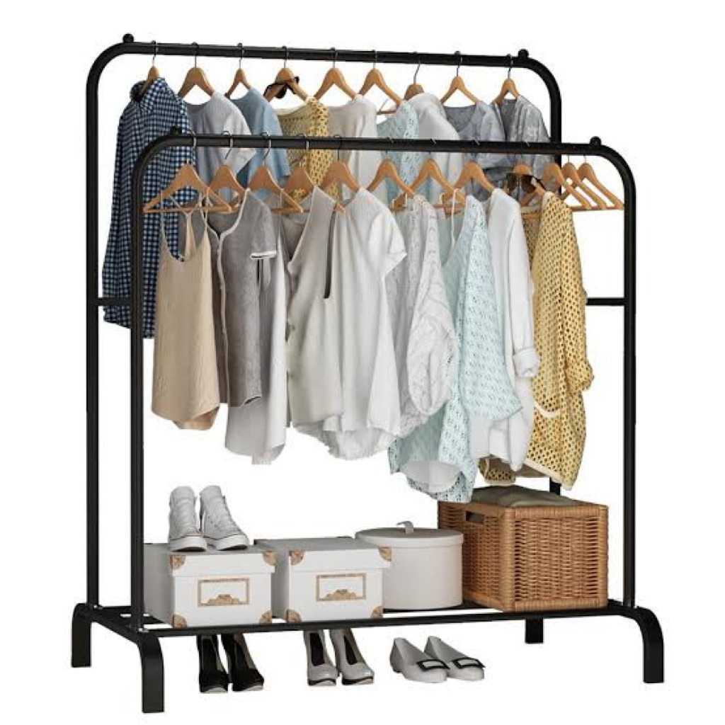 RAK BIG DOUBLE STAND HANGER, RAK GAWANGAN BAJU/RAK GANTUNGAN BAJU SERBAGUNA Samarinda samarinda