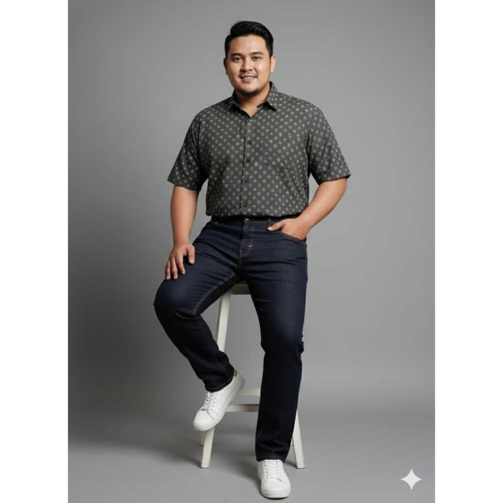 Daone Celana Jeang Panjang Pria Slimfit Stretcth Melar BlueBlack Jumbo