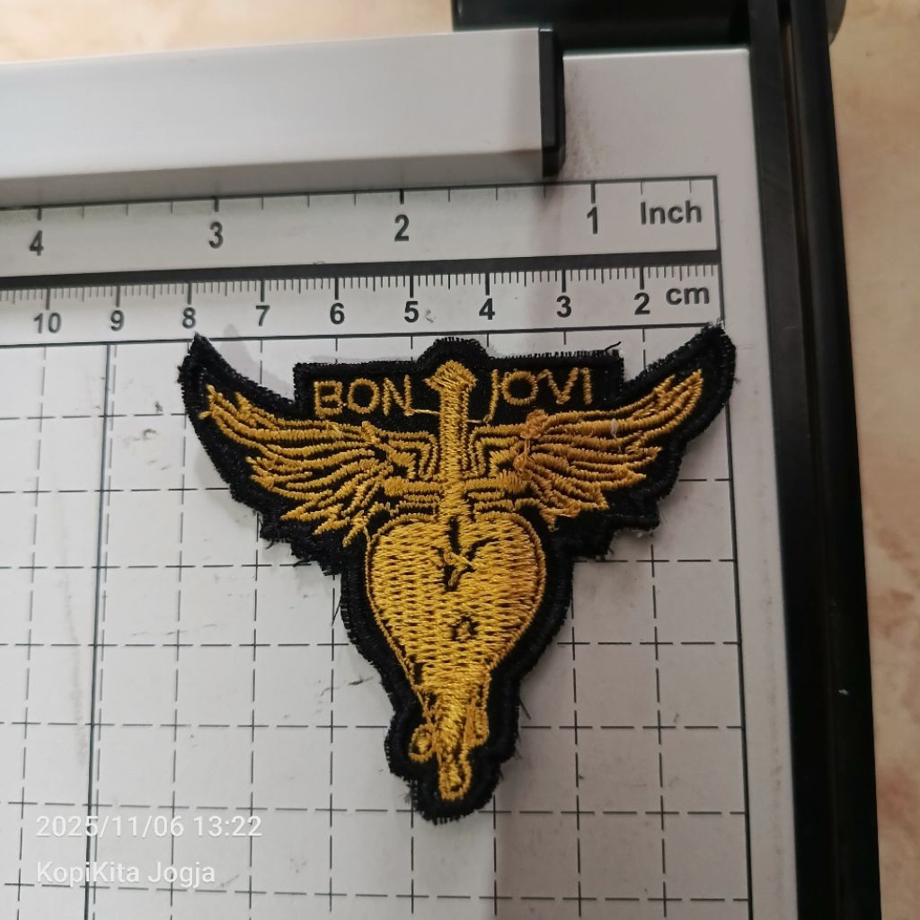 Emblem patch bordir bon jovi