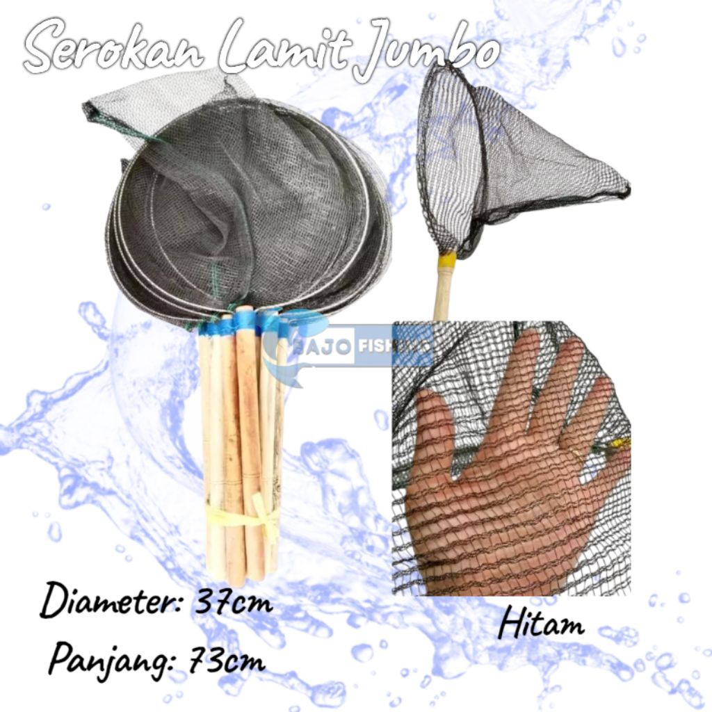 Serokan Ikan Udang Besar Lamit Polynet Jumbo Hitam