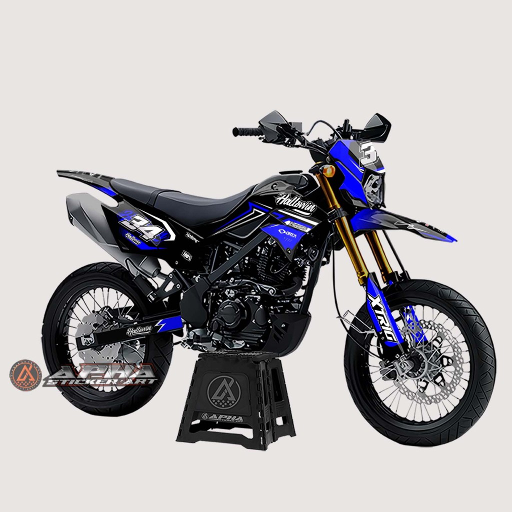 DECAL STICKER MOTOR KAWASAKI KLX D-TRACKER BF DESAIN 113