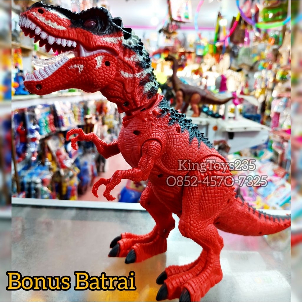 Mainan Anak Dino Besar Trex T Rex T-Rex Batrai Bisa Bertelur Lampu Suara Berjalan Godzilla Dinosaurs