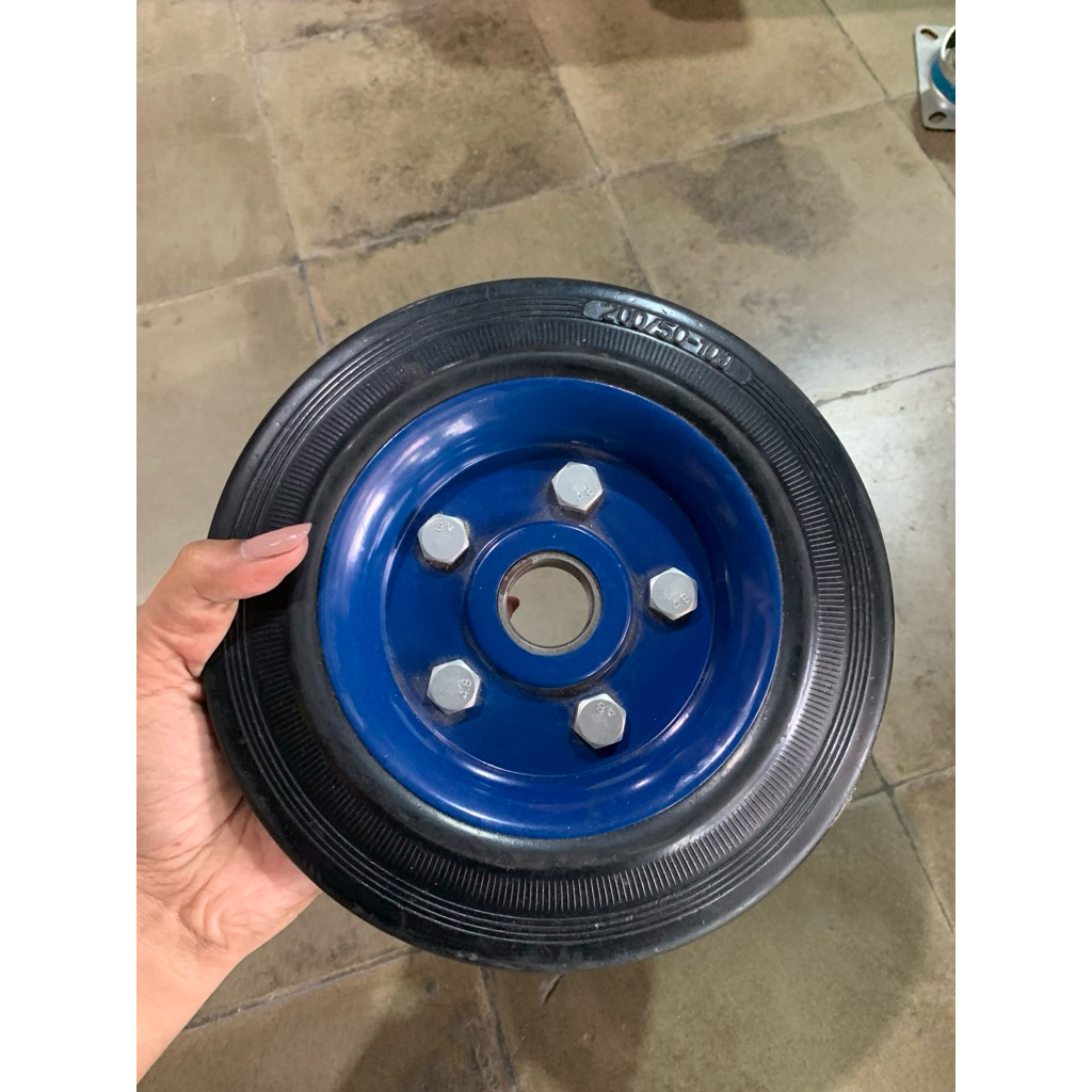 Roda Lori ABUS 8 Inch (Double Bearing) – Roda Mesin Jumbo Heavy Duty, Kuat Angkut Beban / Roda 8" AB