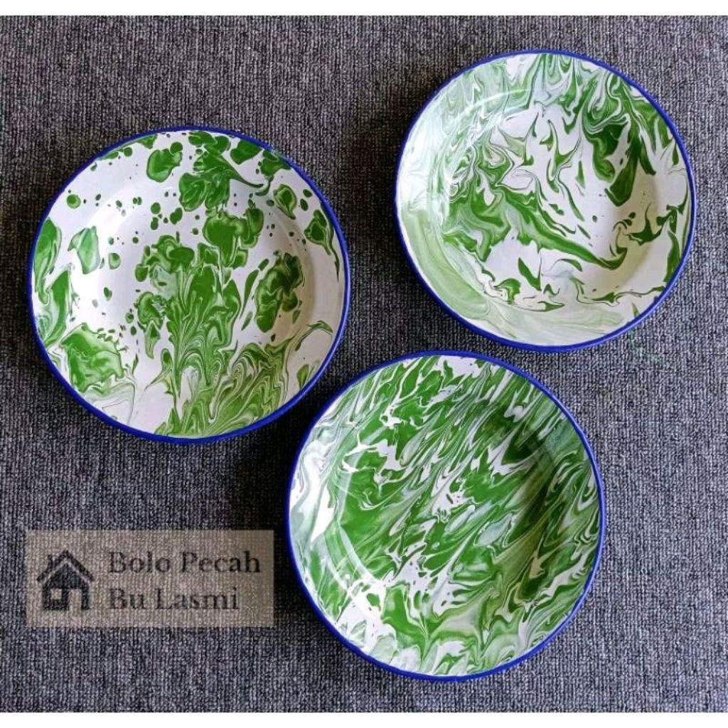 BL - Piring BLIRIK / Piring Motif Blirik Jadul Seng Enamel / Piring Jadul