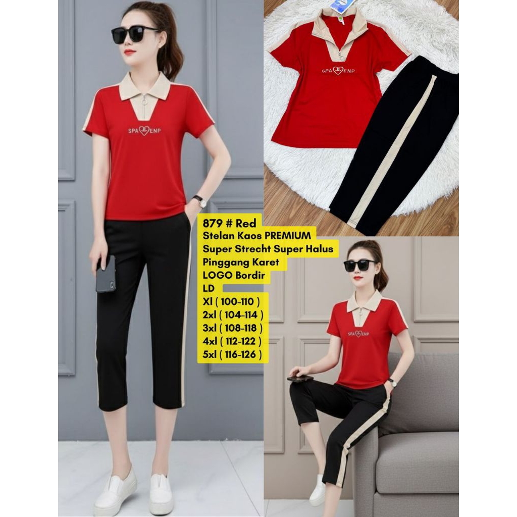 STELAN wanita import bahan katun Stretch premium 879