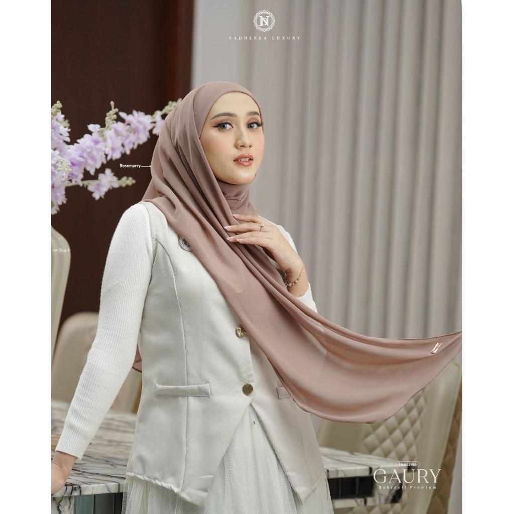 PASHMINA CIPUT GAURY PASHMINA BY NADHEERA LUXURY