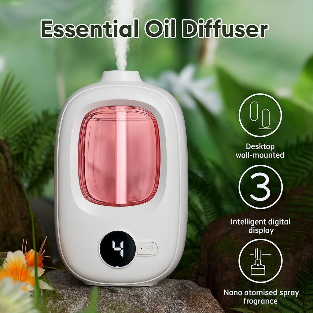 TBOSS Pengharum Otomatis Tempel Dinding Aromaterapi Mini Humidifier Diffuser Aromaterapi Pewangi Rua