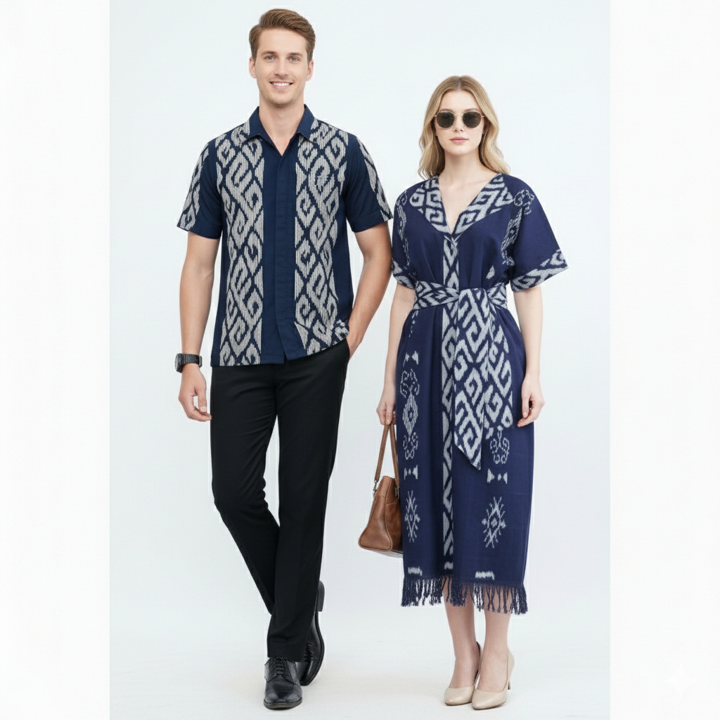 BAJU COUPLE TENUN JEPARA NTT TERBARU - BAJU COUPLE TENUN ETNIK - SET COUPLE TENUN - COUPLE TENUN JEP