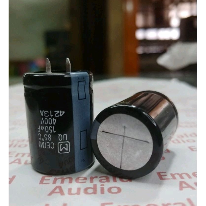 Elco 150uf 400 volt kapasitor elco 150uf 400 volt Original Panasonic Japan (electrolyte capasitor)
