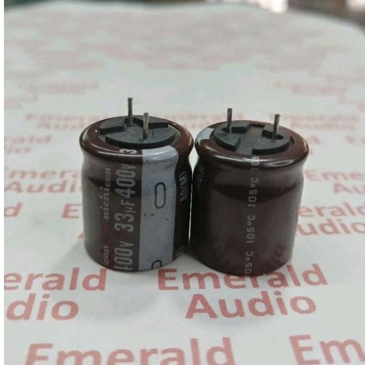 Elco 33uf 400volt kapasitor elco 33uf/400volt nichicon Japan Original 105° electrolyte capasitor