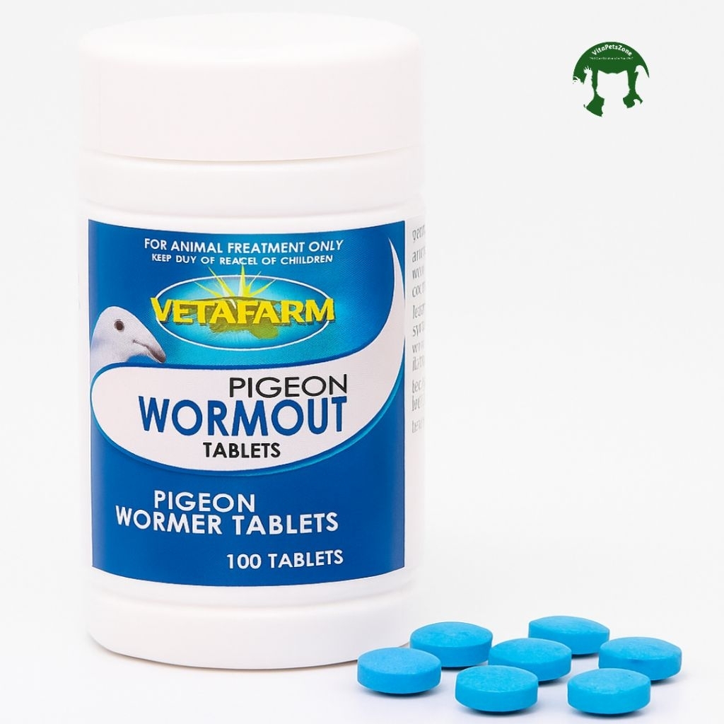 WORMOUT PLUS VETAFARM OBAT CACING BURUNG MERPATI BALAP KOLONG TINGGI