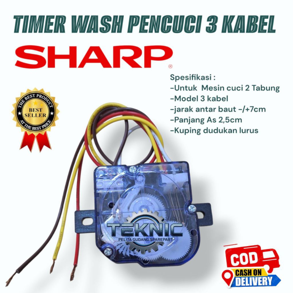 TIMER WASH 3 KABEL MESIN CUCI SHARP 2 TABUNG/ TIMER PENCUCI SHARP