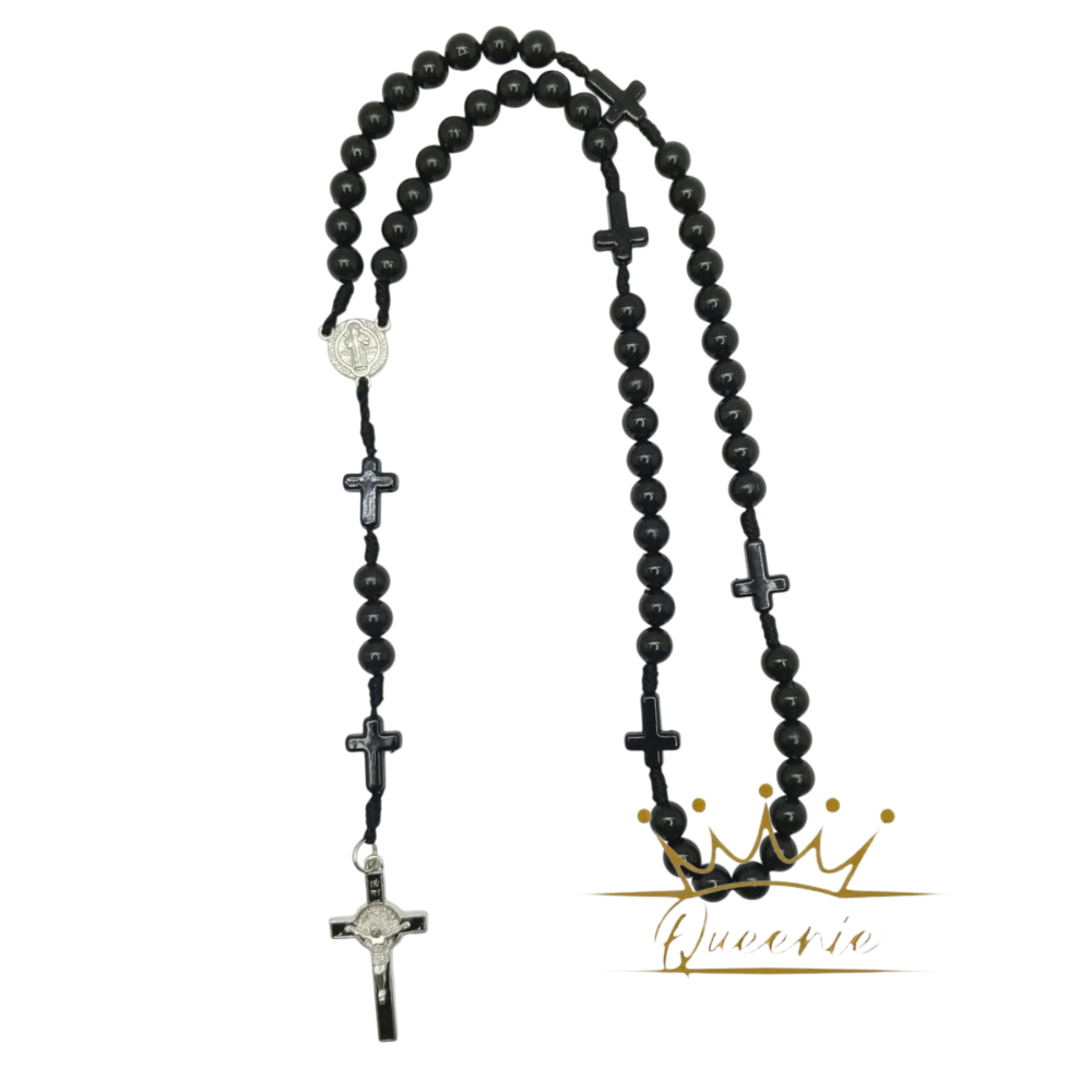 Paket Lembar Doa & Rosario Salam Maria Kayu Olive | Rosario Tali Salam Maria Kayu Zaitun | Kalung Do