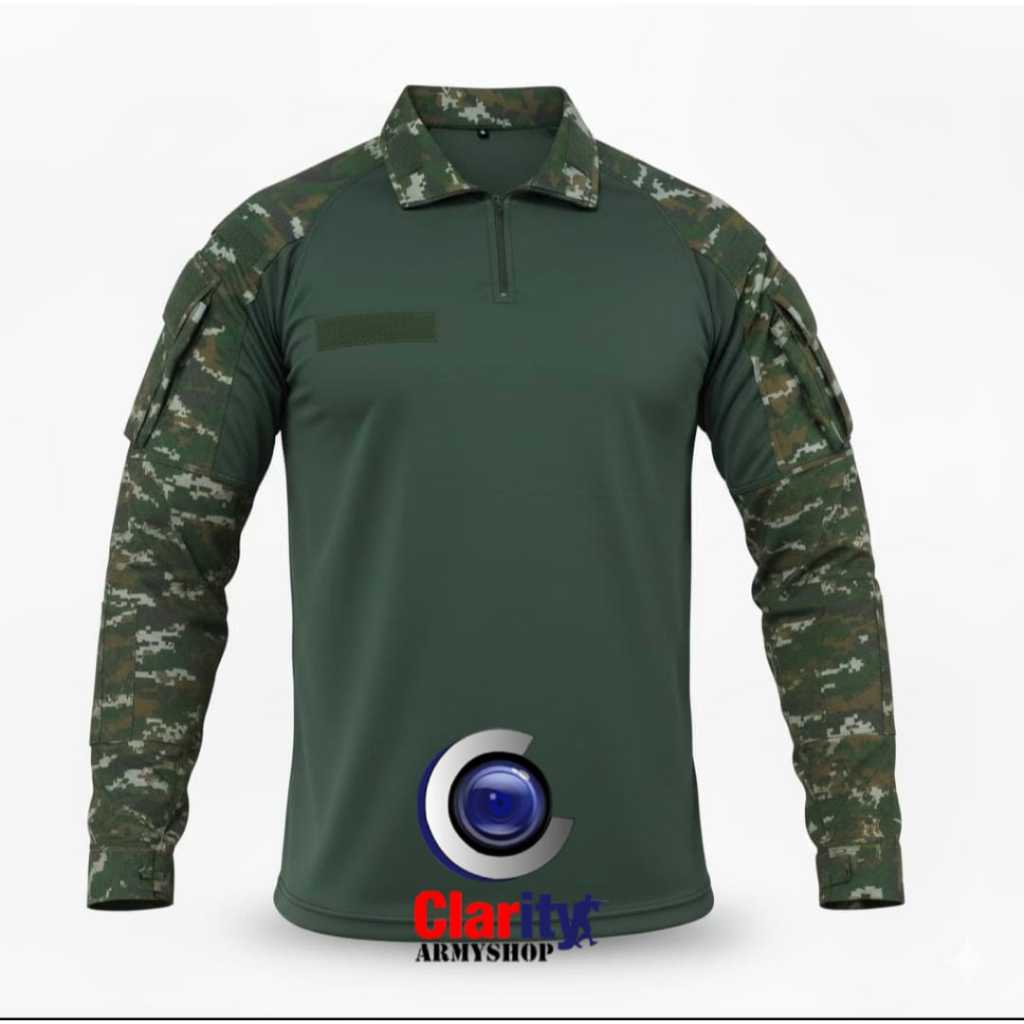 Clarity BDU Sage Green Wing Lengan Panjang Kaos Tactical Battle Dress Uniform