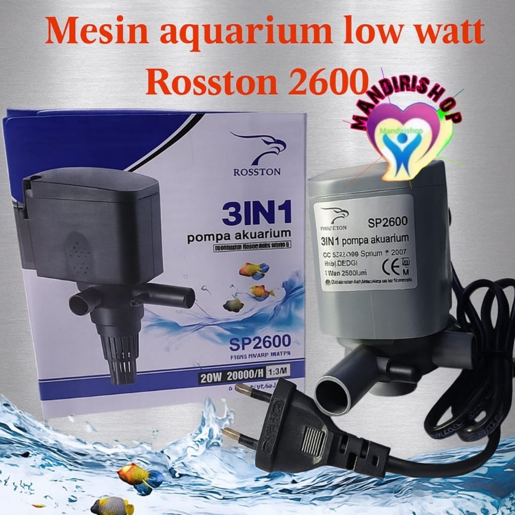Mesin Aquarium Low watt Rosston Rs 2600