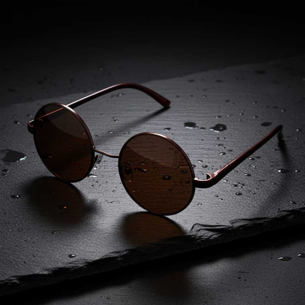 (KACAMATA BULAT)Kacamata minus bundar boboho hitam dan coklat permanen kacamata fashion pria JhonLen