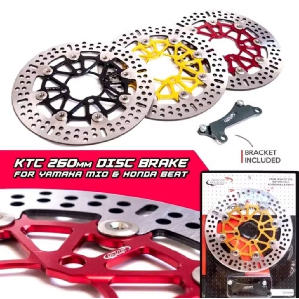 PIRINGAN CAKRAM DISC BRAKE DEPAN KTC MIO FINO BEAT VARIO 110 125 150old  SCOOPY SPACY 260mm PSM DISC