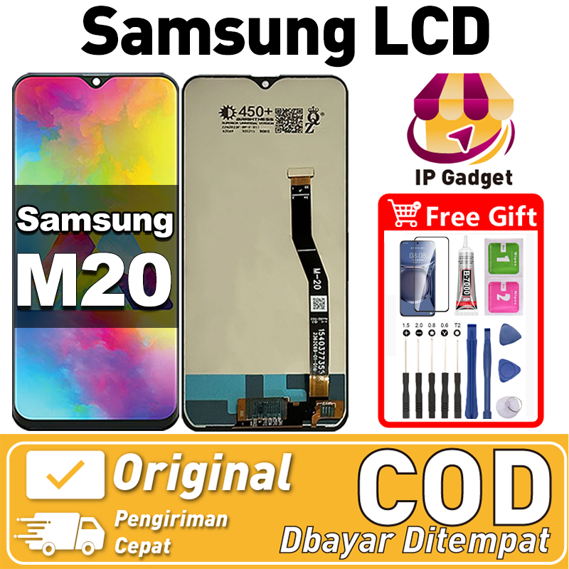 ORI FOR LCD SAMSUNG M20 Fullset Original LCD HP SAMSUNG M20 Asli Touchscreen Layar Sentuh HP COD