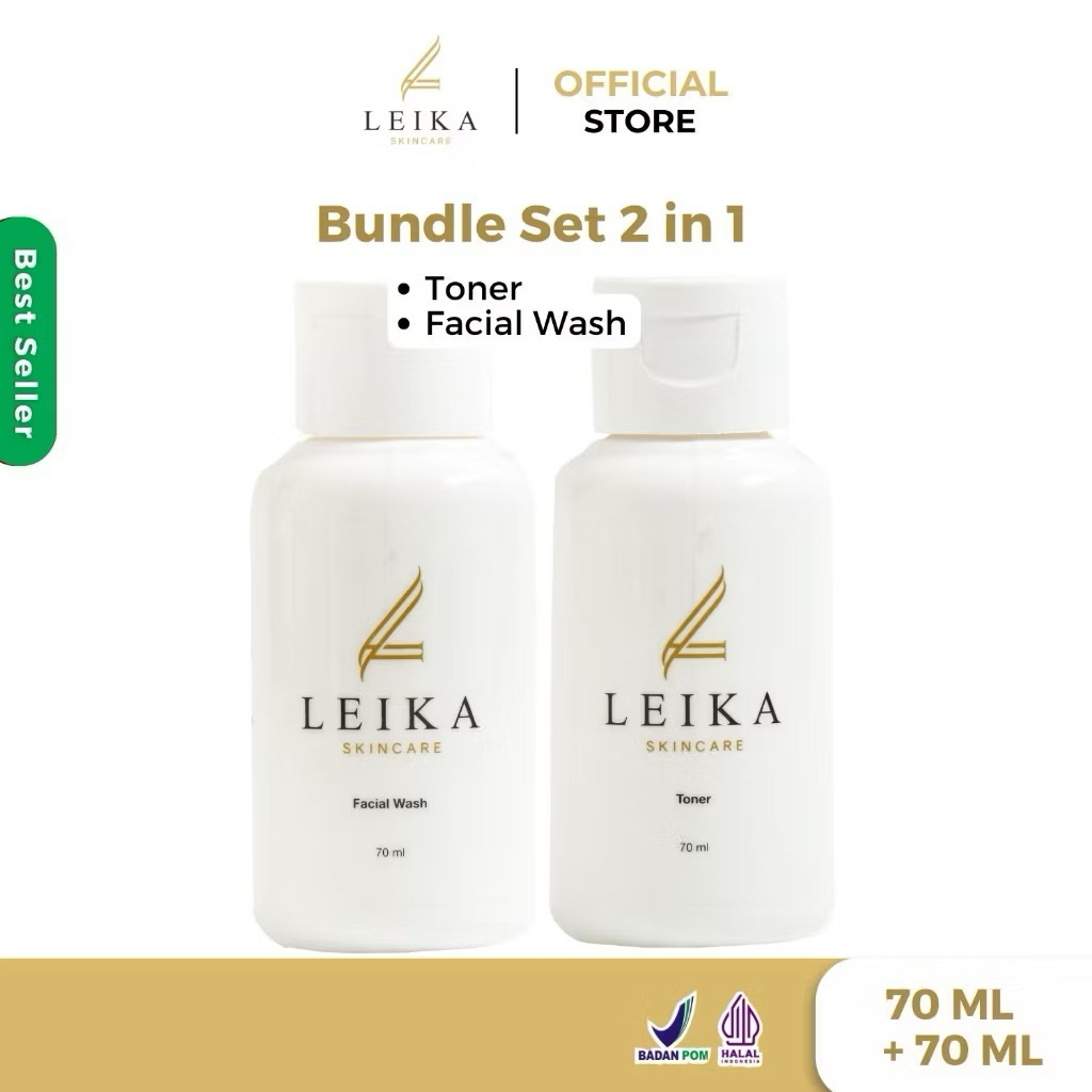 [Mussa] (NEAR ED) Leika Skincare Bundle Facial Wash & Toner 70ml