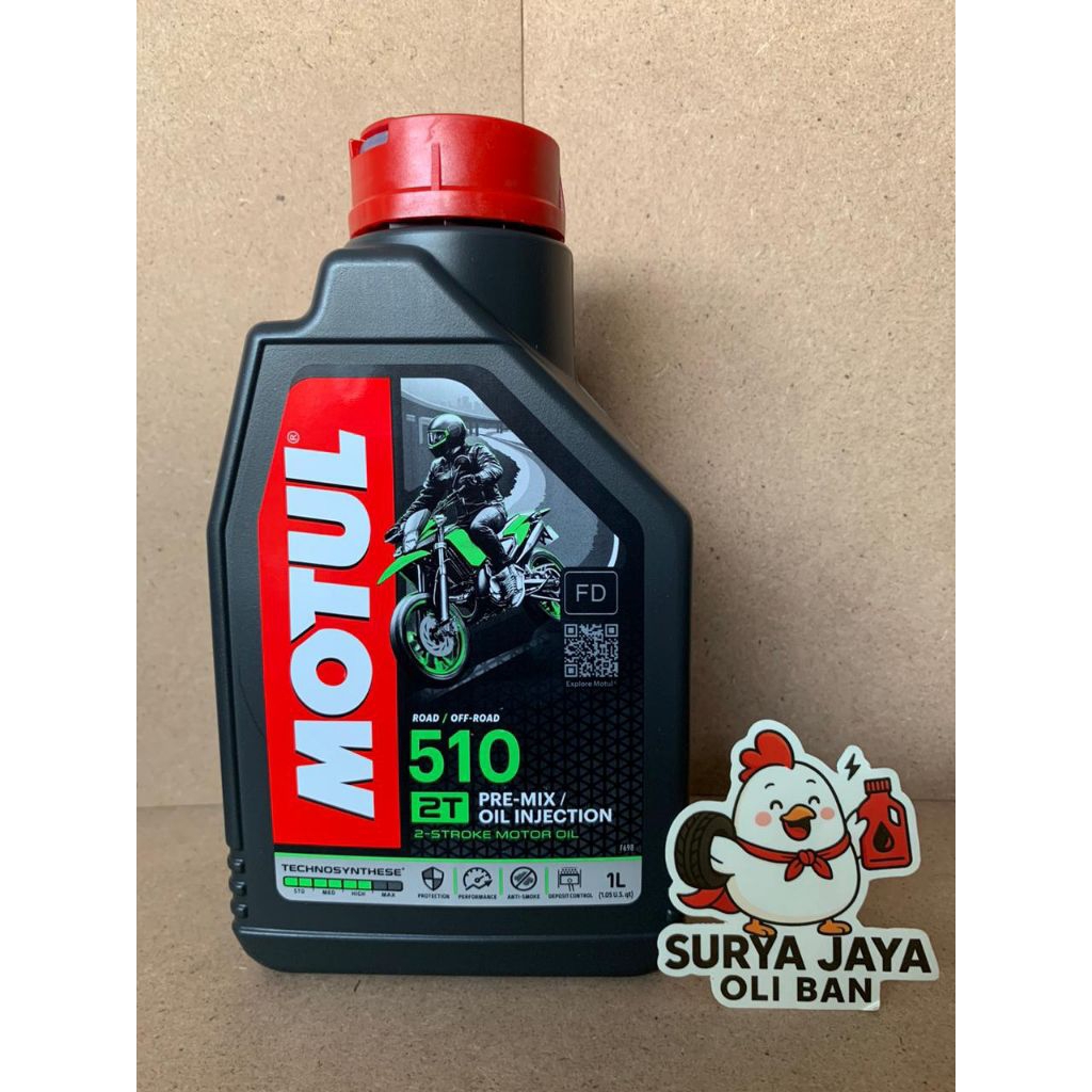 Oli Samping Mesin Sepeda Motor 2-Tak Motul 510 Pre Mix 1L 100% ORIGINAL