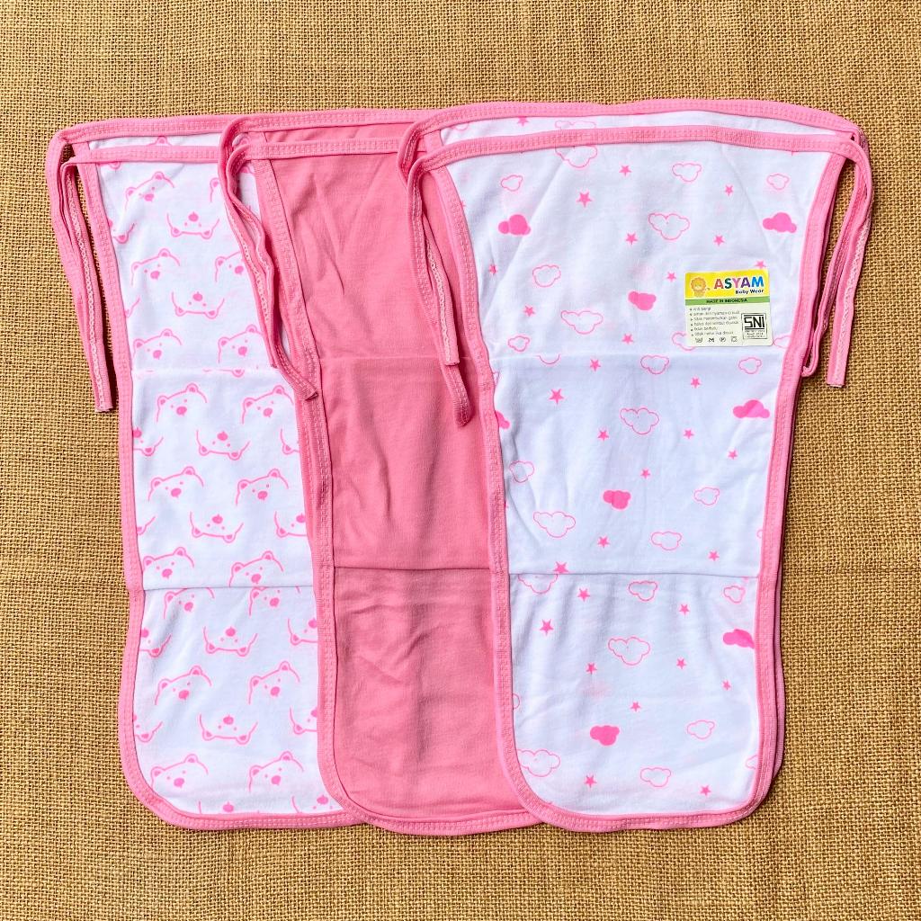 6/12 Pcs Popok Kain Popok Tali Bayi Baru Lahir Perlengkapan Bayi Newborn Popok Kain Bayi Series Pink
