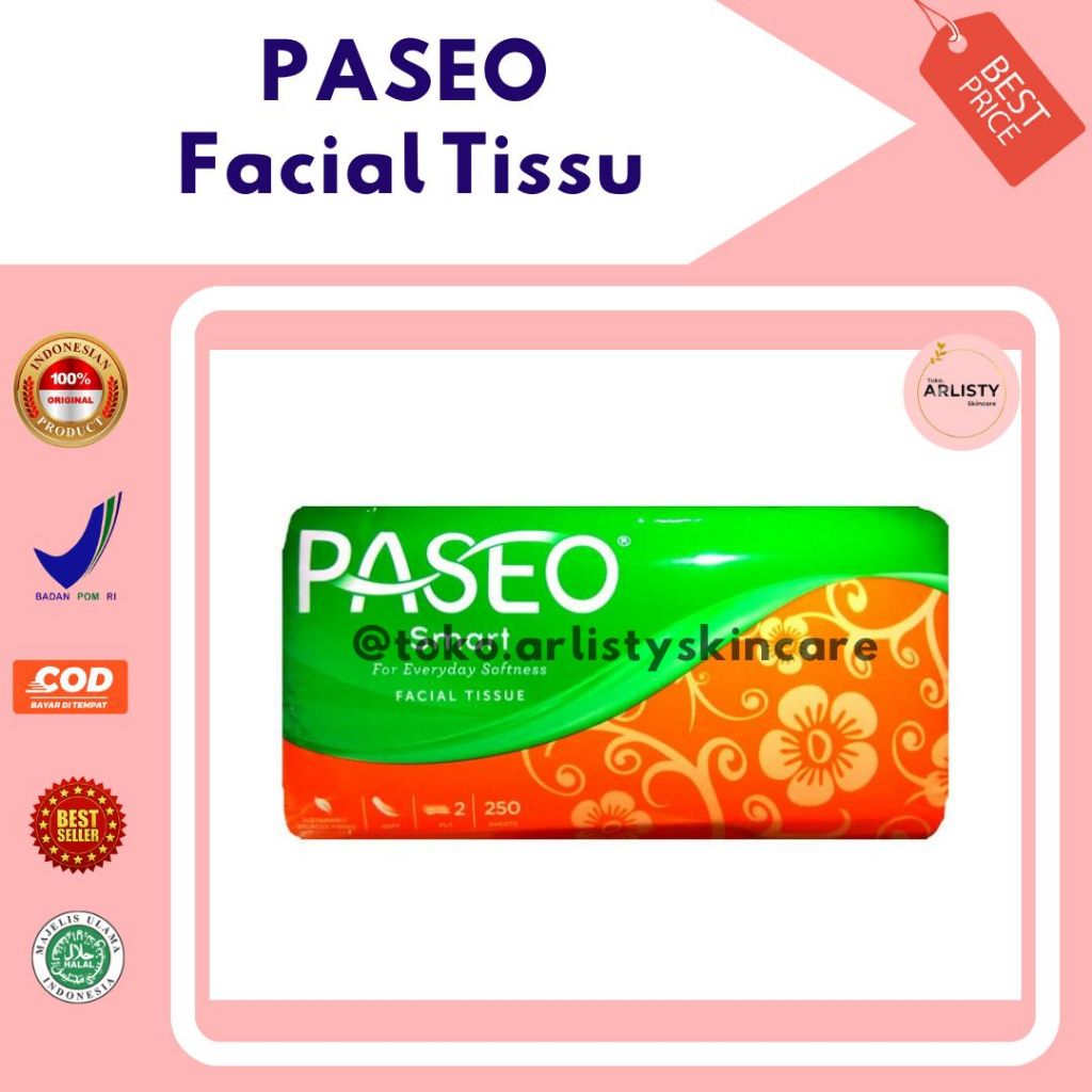 Tissu Paseo Tisu wajah tisu makan tisu wajah tisu lembut tissu grosir lusinan