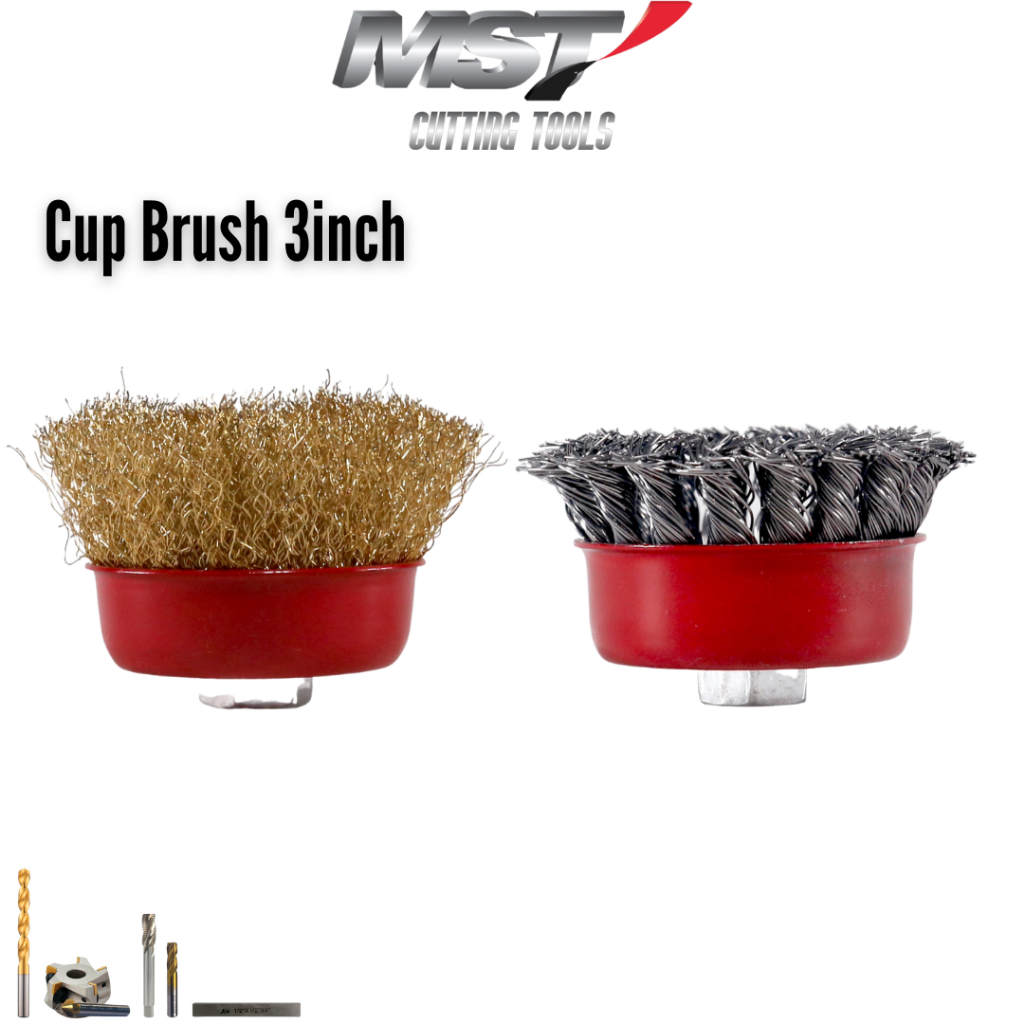 Sikat Kawat Mangkok 3inch Untuk Dipasang Mesin Gerinda Tangan Wire Cup Brush 7,5cm