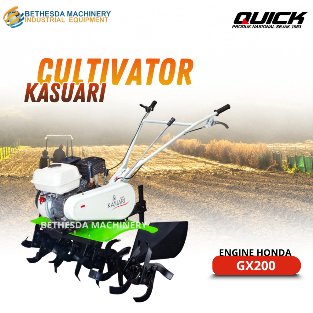Cultivator / Quick Traktor Mini KASUARI 5.5 hp Lengkap Engine