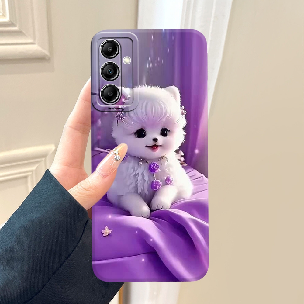 Premium Casing Hp Untuk SAMSUNG GALAXY A16 - Desain DOG KUCING CUTE LUCU - Case Silikon Softcase Tre