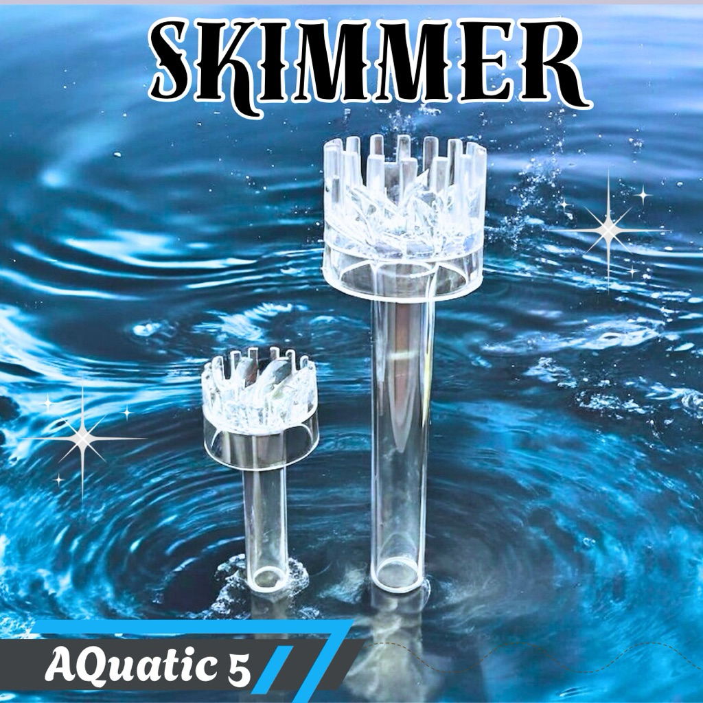 SKIMMER PUTAR AKUARIUM SKIMMER AKRILIK UKURAN PIPA 5/8 DAN 1/2 INCH