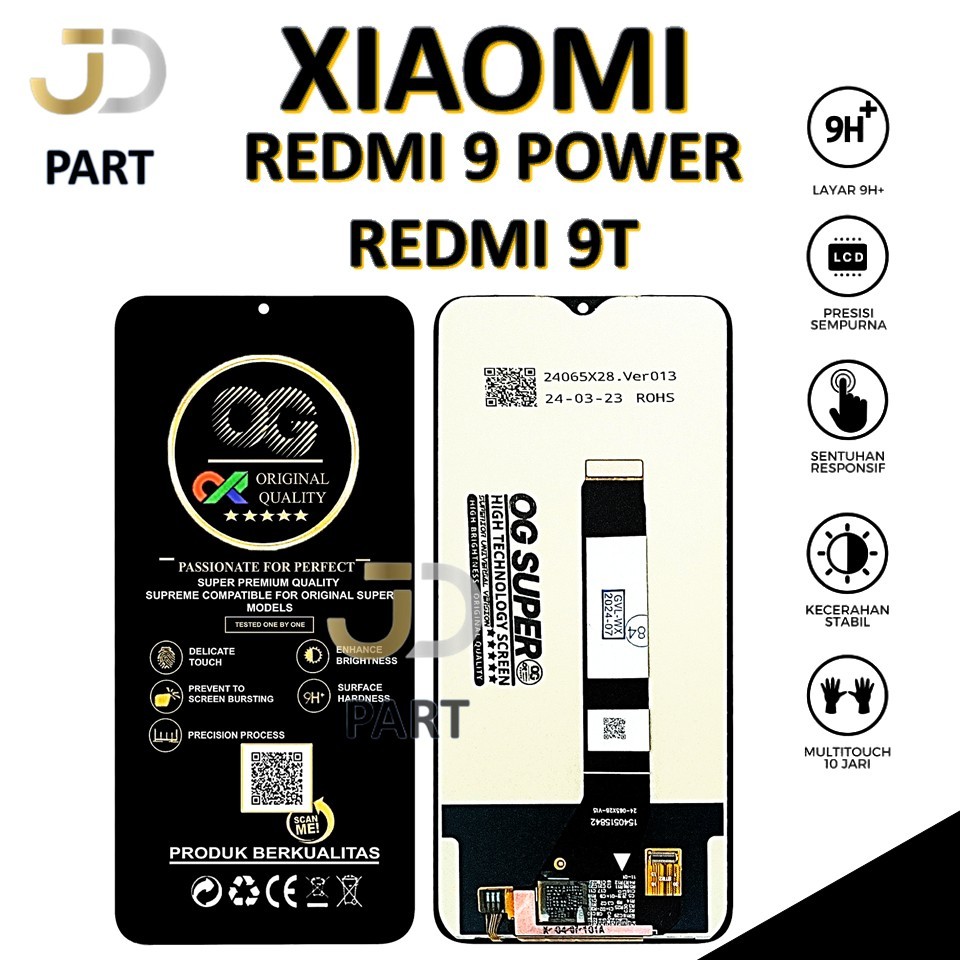 LCD TOUCHSCREEN XIAOMI REDMI 9 POWER / REDMI 9T COMPLETE ORIGINAL 100% FULLSET
