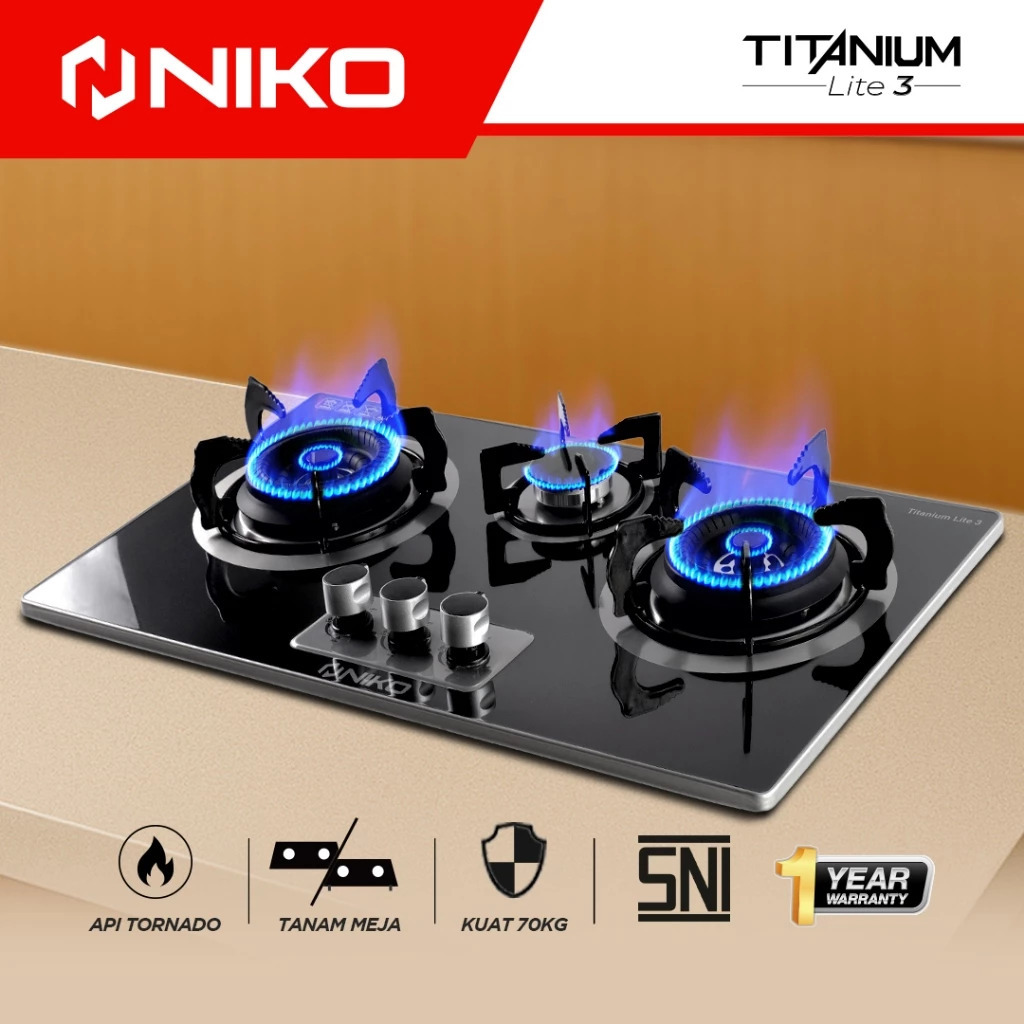 Niko Kompor Gas 3 Tungku Titanium Lite 3
