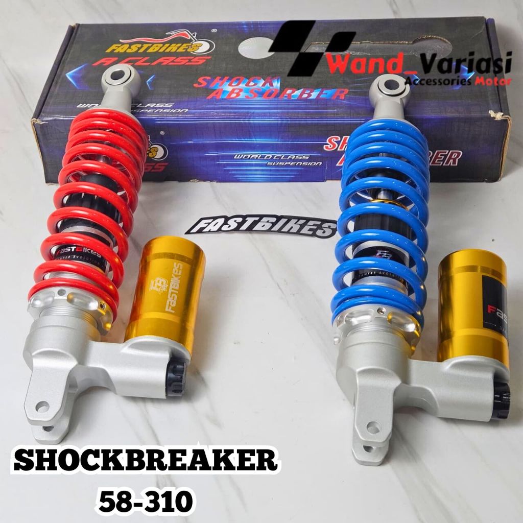 Fastbikes Shockbreaker 58 Shock Belakang Tabung Bawah Stelan / klik Aktif Fastbikes Ukuran 310 & 330