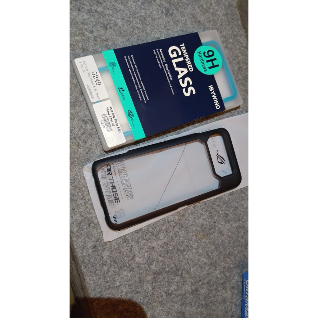 Tempered glass dan devil case rog phone 6 atau 7
