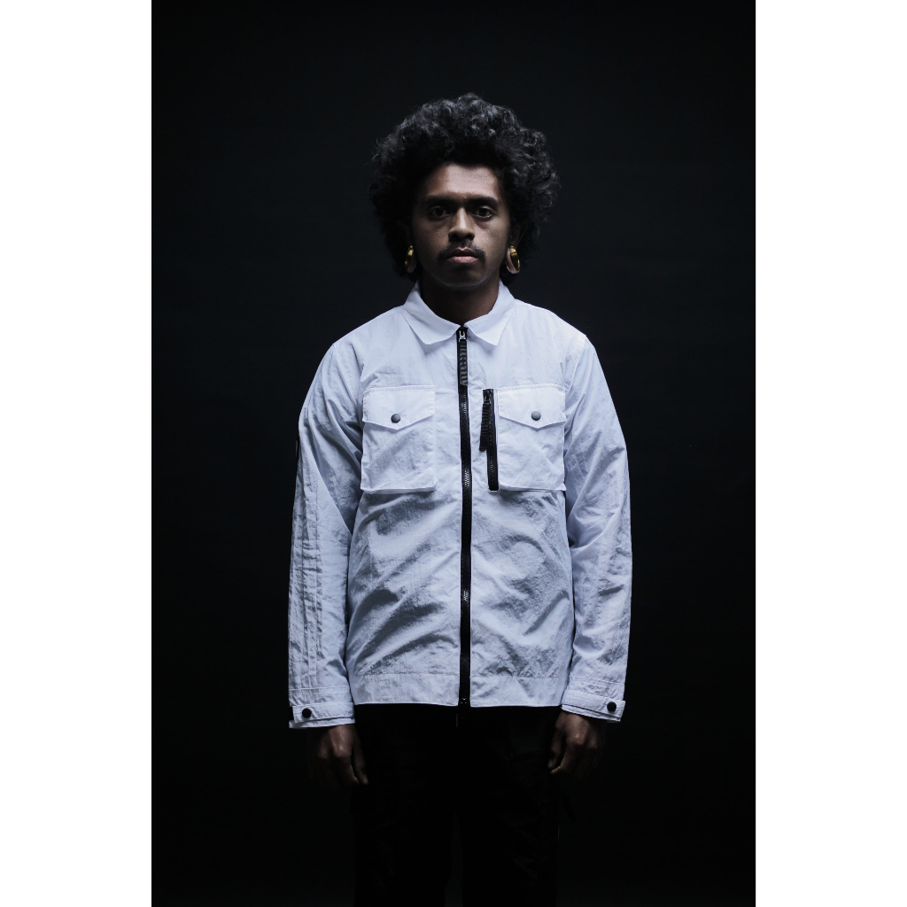 Troublemaker - Overshirt Jacket - Jaket Pria Kerah Kemeja - Casual Outfit - Buckingham White