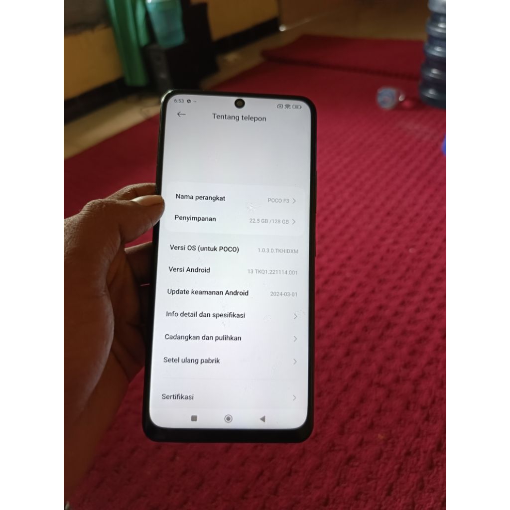 poco f3 ram 6/128  second (BACA DESKRIPSI )