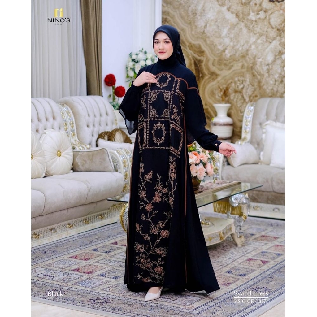 Syabil Dress Gamis Premium Original By Ninos Design