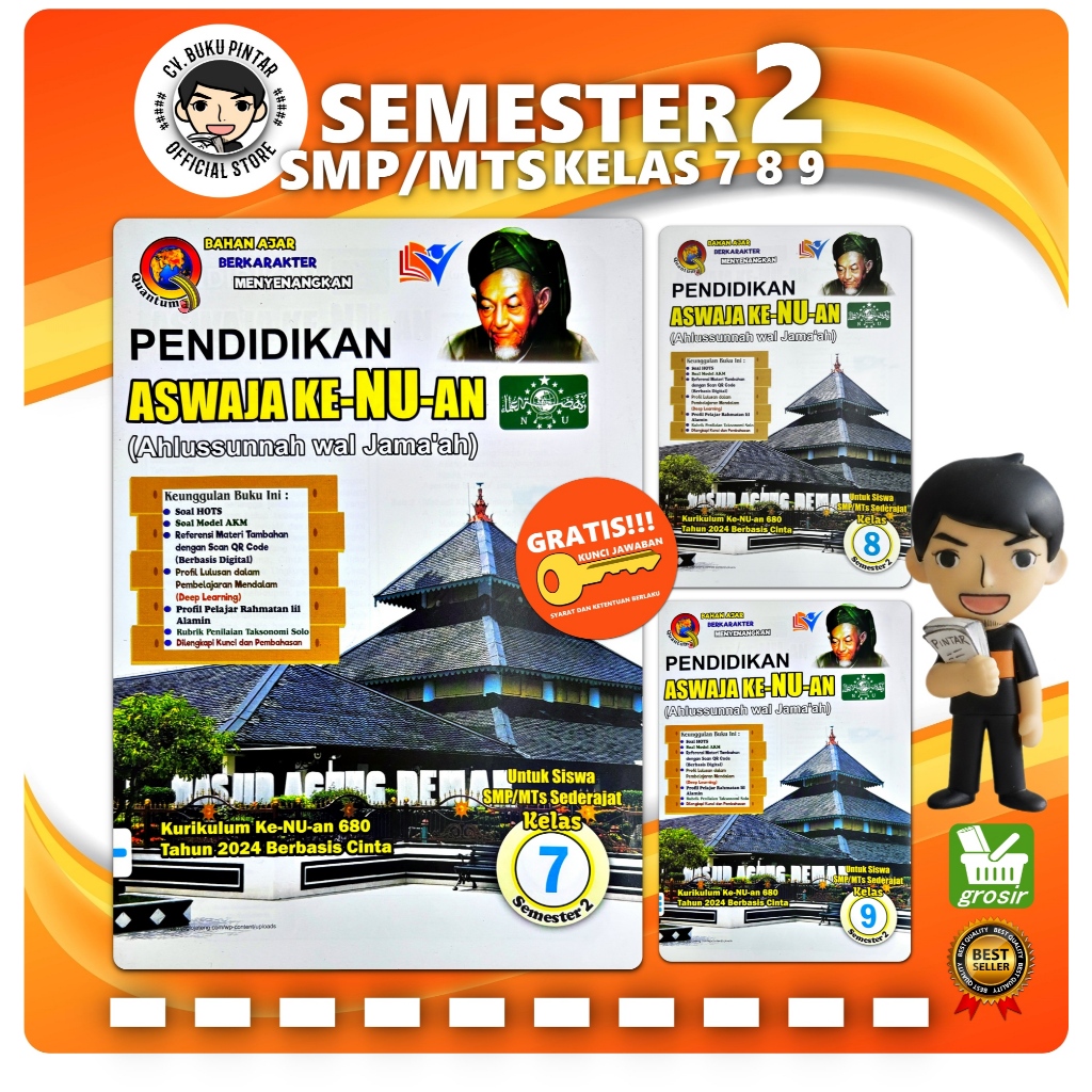 LKS ASWAJA KE-NU-AN SMP/ MTS KELAS 7 8 9 SEMESTER 2 | QUANTUM