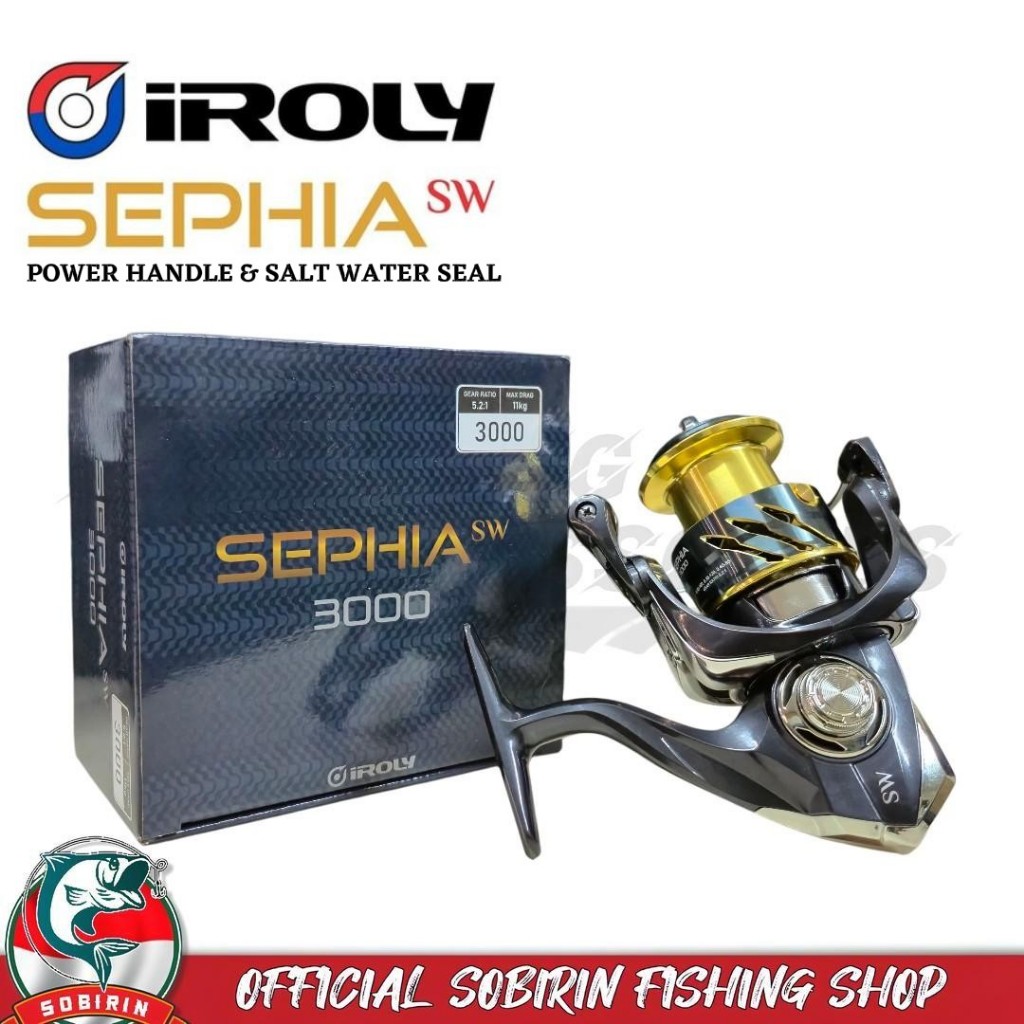 Reel spinning iroly sephia sw power handle ukuran 3000 - reel iroly sephia sw